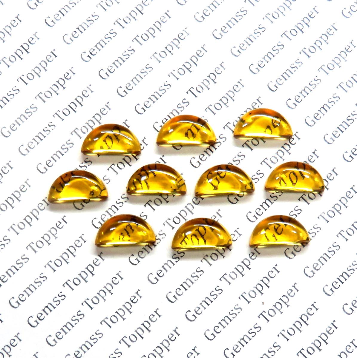 Citrine 6x12 mm D Shape Cabochon